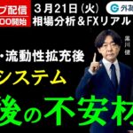 FX ライブ配信、CS買収・流動性拡充後の金融システム 今後の不安材料とは (2023年3月21日)