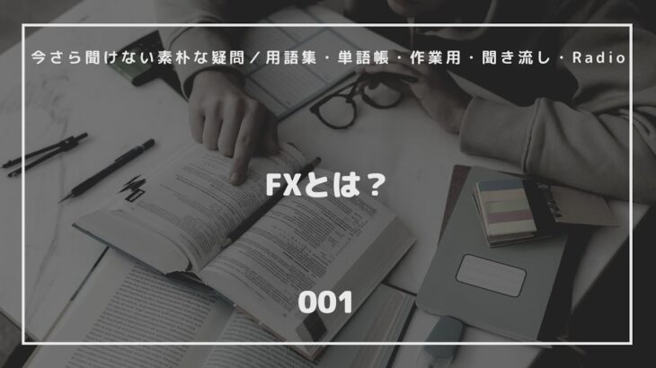 【FX初心者】（001）FXとは？／今さら聞けない素朴な疑問／用語集・単語帳・作業用・聞き流し・Radio #投資 #FX #トレード