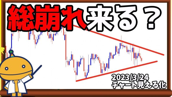 FXよく負ける人はこのパターンにハマりやすい【日刊チャート見える化2023/3/24(ドル円、ポンド円、ユーロドル、ポンドドル、ゴールド等)【FX見える化labo】