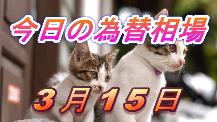 【TAKA FX】ドル、円、ユーロ、ポンド、豪ドルの為替相場の前日の動きをチャートから解説。3月15日