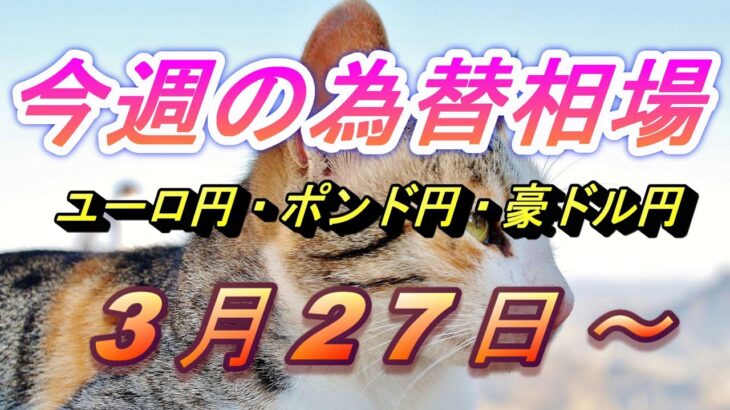 【TAKA FX】ユーロ円、ポンド円、豪ドル円の今週の為替相場の動きと来週の展望をチャートから解説。3月20日～