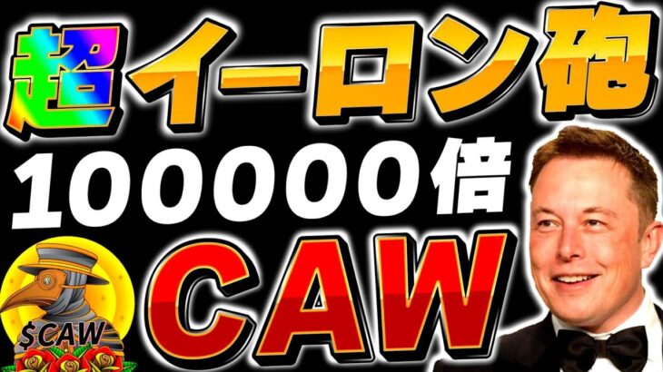 【イーロン砲】遂にCAWが…10万倍もありえます！Twitter決済通貨になるのか。【仮想通貨】【イーロン・マスク】