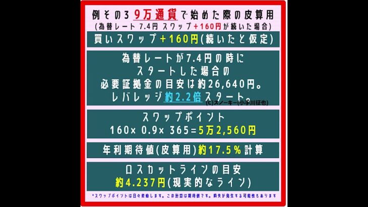 FX 資金30万円 南アフリカランド円スワップ投資設定例 利回り期待値・強制ロスカットラインなど 2023年4月 #shorts