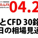 かんたんFX：4月26日FXとCFD今日の相場見通し