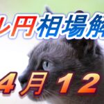 【TAKA FX】ドル、円、ユーロ、ポンド、豪ドルの為替相場の前日の動きをチャートから解説。4月12日