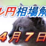 【TAKA FX】ドル円為替相場の前日の動きをチャートから解説。日経平均、NYダウ、金チャートも。4月7日