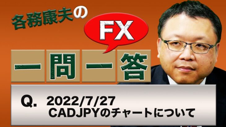 【FX】2022/7/27 CADJPYのチャートについて