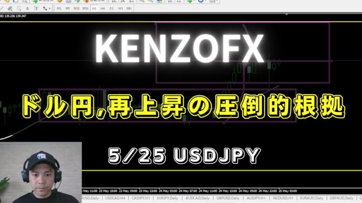 【KENZOFX】ドル円,再上昇した圧倒的根拠とは⁉ ドル円の最新の動きを分析 2023年5月25日　 #fx初心者 #環境認識 #ドル円予想 #チャート分析