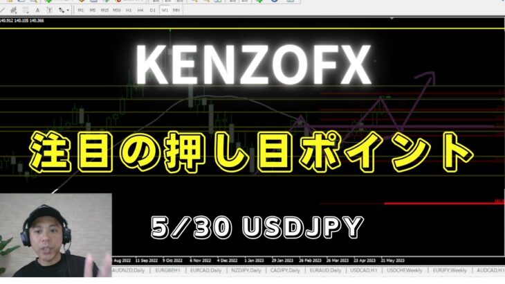 【KENZOFX】注目される押し目買いポイントとは⁉ ドル円の最新の動きを分析 2023年5月30日　 #fx初心者 #環境認識 #ドル円予想 #チャート分析