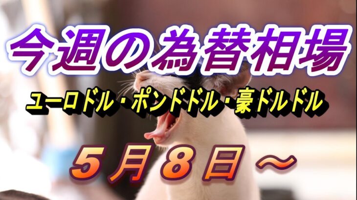 【TAKA FX】ドル、円、ユーロ、ポンド、豪ドルの今週の動きと来週の展望をチャートから解説。5月8日～