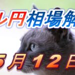 【TAKA FX】ドル円為替相場の前日の動きをチャートから解説。日経平均、NYダウ、金チャートも。5月12日