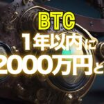 ビットコインは今後１年以内に2000万円となる