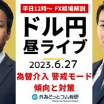 ドル/円、為替介入がありうる局面…傾向と対策は【FX・為替市場の振り返り、今日の見通しをライブ解説】2023/6/27