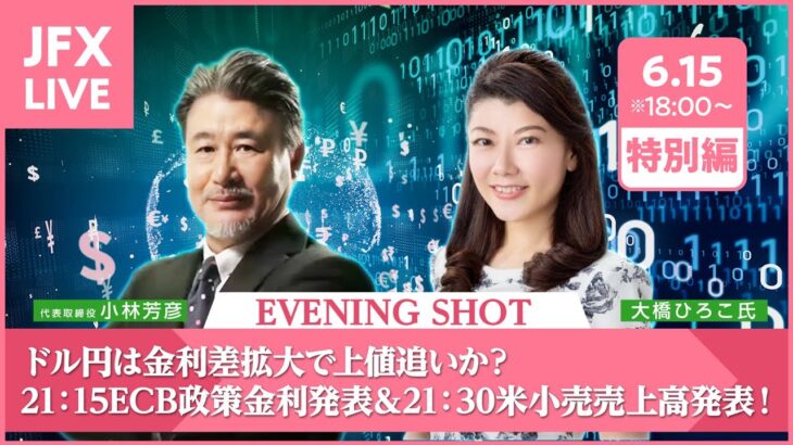 【FX｜ライブ配信】ドル円は金利差拡大で上値追いか？21：15ECB政策金利発表＆21：30米小売売上高発表！　2023年6月15日（木）