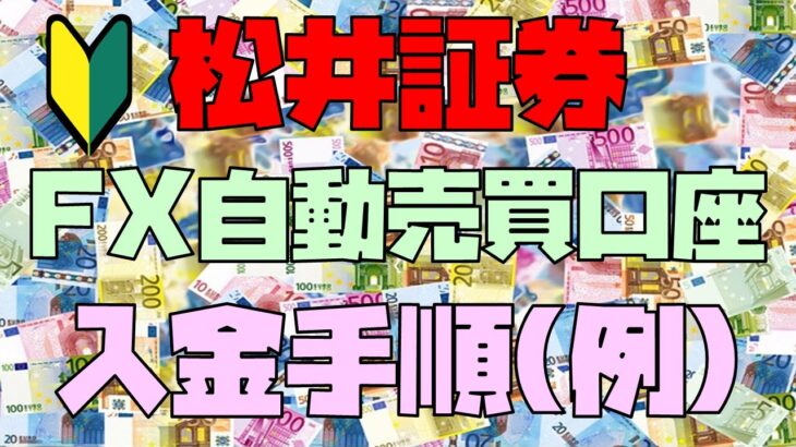 松井証券 FX自動売買(リピート系FX)口座 クイック(リアルタイム)入金手順