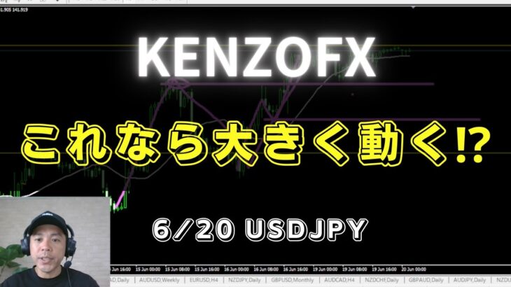 【KENZOFX】大きく動く条件とは⁉ ドル円の最新の動きを分析 2023年6月20日　 #fx初心者 #環境認識 #ドル円予想 #チャート分析