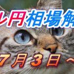 【TAKA FX】ドル円為替相場の今週の動きと来週の展望をチャートから解説。日経平均、NYダウ、金チャートも。7月3日～