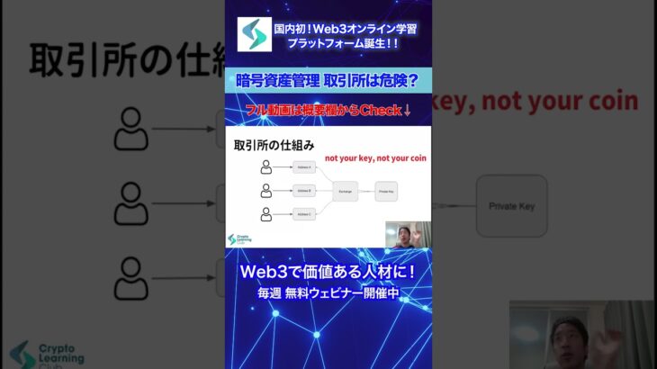 【暗号資産管理の基本🔰】国内外取引所とWalletの基礎知識＆おすすめの管理法をご紹介💰#shorts