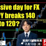 FX ライブ配信、ドル円あっさり140円割れ、条件揃えば120円を目指す？今夜は米CPI！ (2023年7月12日)