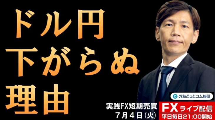 FX ライブ配信、ドル円下がらぬ理由 (2023年7月4日)