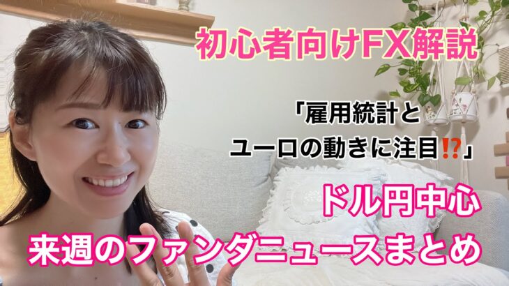 【FX初心者向け★簡単解説】来週の為替予想　ドル円中心にファンダメンタルズニュースから来週の動きを考えてみるよ！