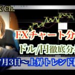 【FX】上昇トレンド継続か？7月3日〜 ドル円チャート分析