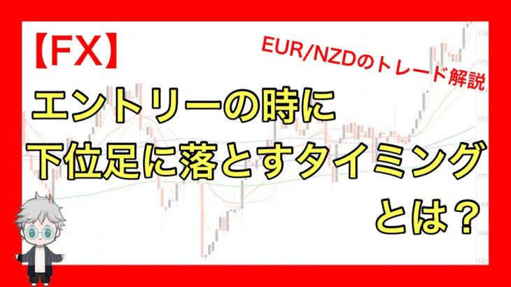 【FX】エントリーの時に下位足に落とすタイミングとは？EUR/NZDトレード解説