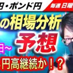【FX来週の相場分析と予想】来週も円高継続！？米経済指標でインフレ鈍化でドル売り、FRBの利上げの動向に注目か！？ドル円とポンド円、来週の反発ポイントを見極めろ（７月１７日から７月２１日）