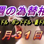 【TAKA FX】ドル、円、ユーロ、ポンド、豪ドルの今週の動きと来週の展望をチャートから解説。7月31日～