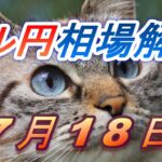 【TAKA FX】ドル円為替相場の前日の動きをチャートから解説。日経平均、NYダウ、金チャートも。7月18日