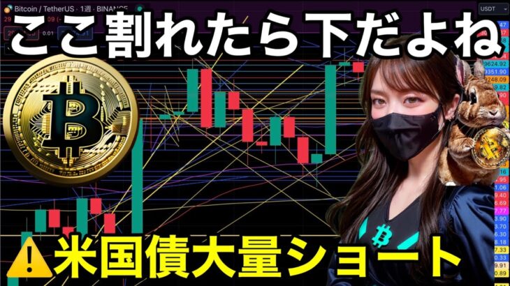 【BTC分析】米国債大量ショートで金利上昇！ビットコイン大ピンチ！？ 仮想通貨 米国株