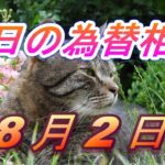 【TAKA FX】ドル、円、ユーロ、ポンド、豪ドルの為替相場の前日の動きをチャートから解説。8月2日