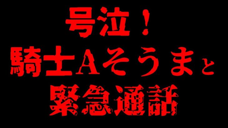 嘘つきすぎてヤバい！騎士Aそうまと通話！30代男の号泣…