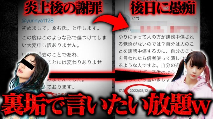 【炎上】謝罪後に裏で愚痴…フォーエイト「ゑむ氏」がゆりにゃに容姿批判で炎上…その後まさかの裏垢発覚でとんでもない展開に…