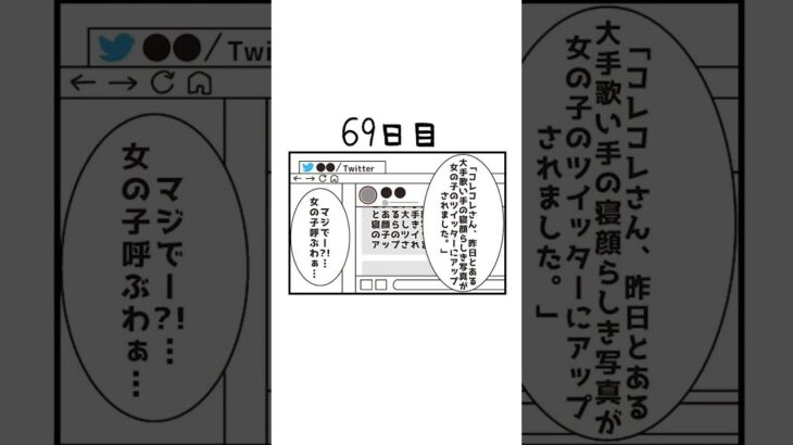 【コレコレさん降臨】100日後に推しが炎上するオタク【69日目】【アニメ】【漫画】#Shorts