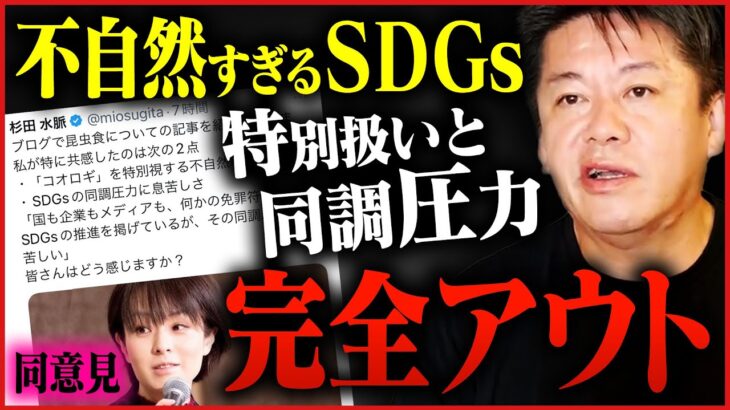 【SDGs】同調圧力と特別扱いが不自然すぎる件についてお話しします【ホリエモン,堀江貴文,杉田水脈,上念司,太陽光パネル,小池百合子】