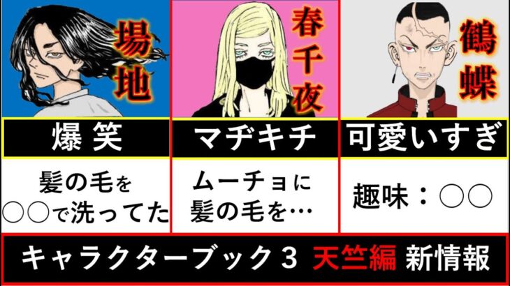 【東京卍リベンジャーズ】キャラクターブック3 天竺編の衝撃情報まとめ！【東リベ】※ネタバレ注意