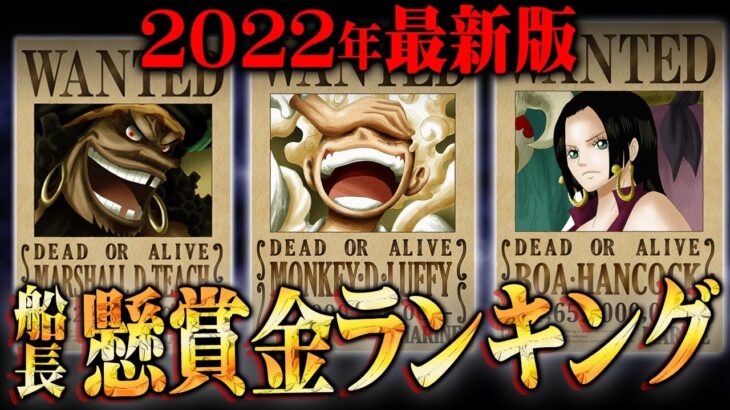 【最新】知識王の解説付き！ワンピース船長の懸賞金ランキング！（ワノ国後）※ジャンプ ネタバレ 注意【 ワンピース 1059話 最新話 考察 】