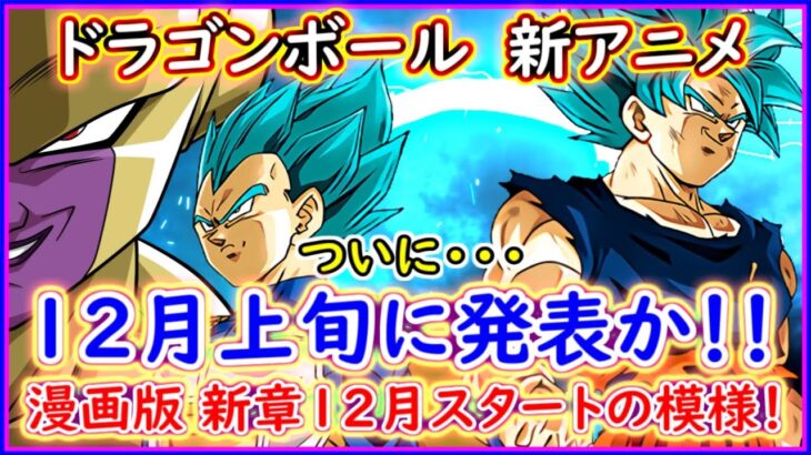 【新情報！】 ついに１２月上旬までに新アニメ発表か！？ 漫画版の新章は１２月スタートが確実だと！？ 【ドラゴンボール超】 【非公式情報】【予想・考察】(身勝手の極意　ブラックフリーザ　孫悟飯ビースト)