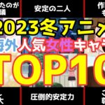【2023冬アニメ】TOP3がまさかの…！？【海外女性人気キャラ】