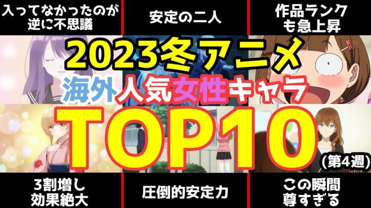 【2023冬アニメ】TOP3がまさかの…！？【海外女性人気キャラ】