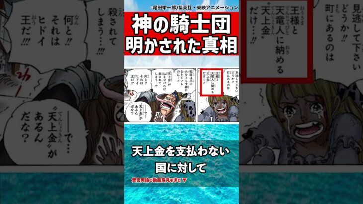 【闇】最新話ネタバレ神の騎士団の明かされた衝撃の真相【ワンピース考察】