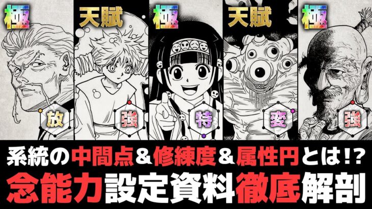 【HUNTER×HUNTER】系統の中間点＆修練度＆属性円とは！？”念能力設定資料”徹底解剖【解説／考察】