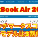 【MacBook Air 2018】ベンチマークスコア前年モデル比３割伸び