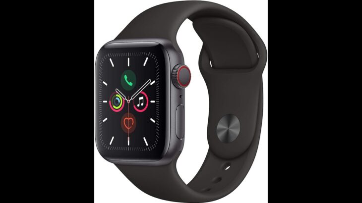 [開封レビュー]Apple Watch Series 5(GPS + Cellularモデル)- 44mmスペースグレイアルミニウムケースとブラックスポーツバンド