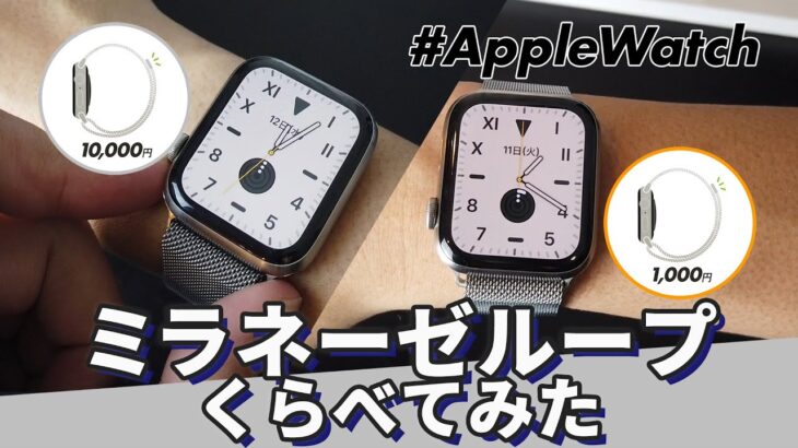 【Apple Watch】ミラネーゼループ、10,000円と1,000円のバンドを比べてみた！