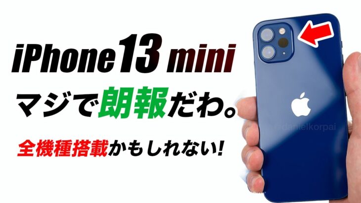 【朗報】来たー‼iPhone13 miniが実質の5.4㌅アイフォン12Proかも！iPhoneの進化のタイムラプス動画･AirTag【アイフォン13 最新 リーク 予測】