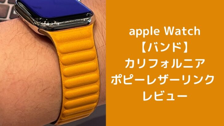 apple Watch【バンド】カリフォルニアポピーレザーリンク レビュー
