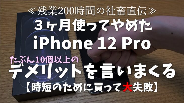 【iPhone 12 Pro レビュー】3ヶ月使って感じたデメリットを言うね。ユーザー目線【ブラック社畜の時短】