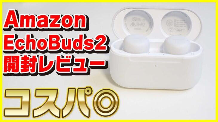 【開封レビュー】Amazon Echo Buds 2はノイキャン・外音取り込みモード付きでコスパ最強だった！【AirPods Proと比較】